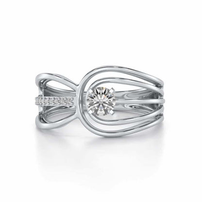 Sanchita Solitaire Ring - White Gold - Image 4