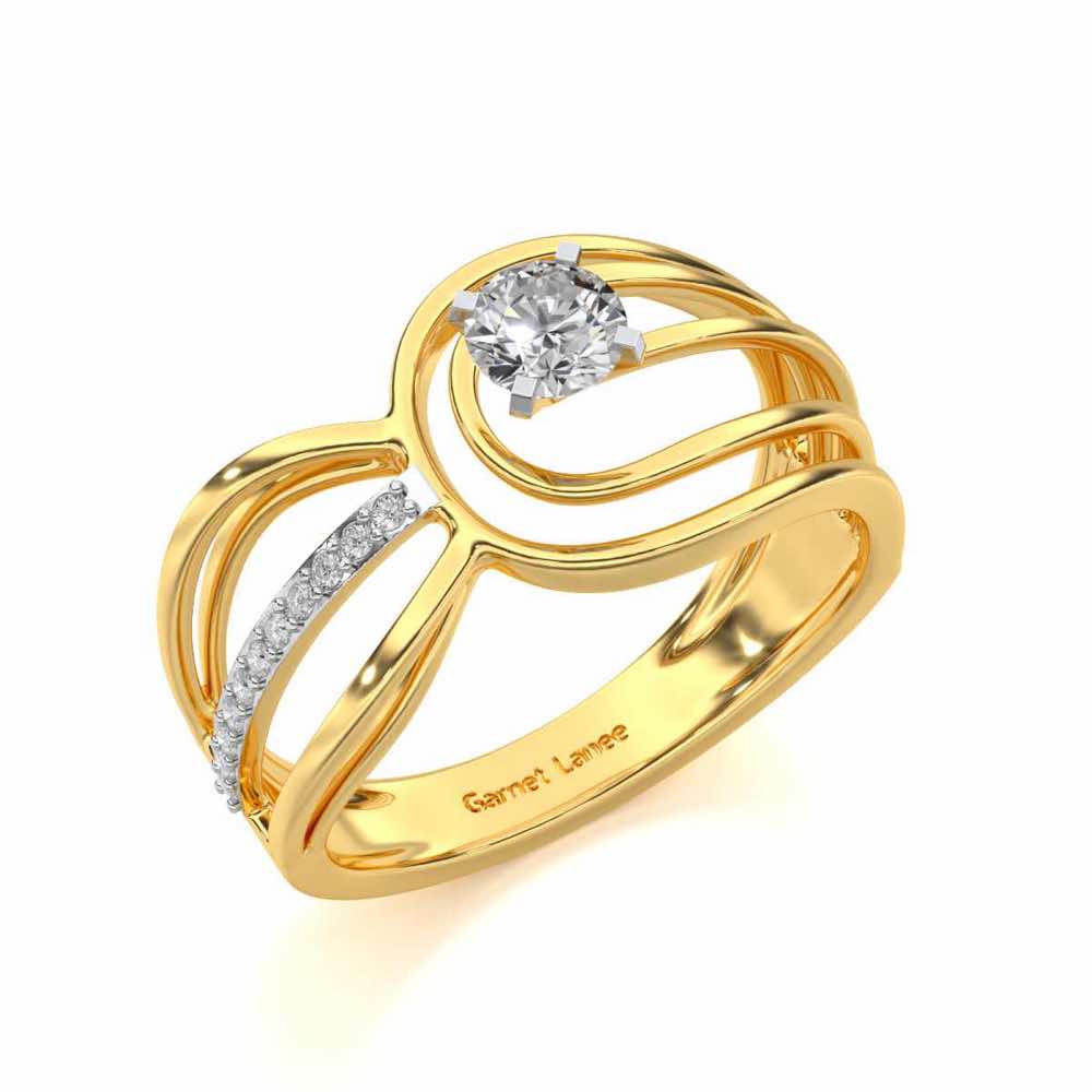 Sanchita Solitaire Ring - Yellow Gold - Image 1