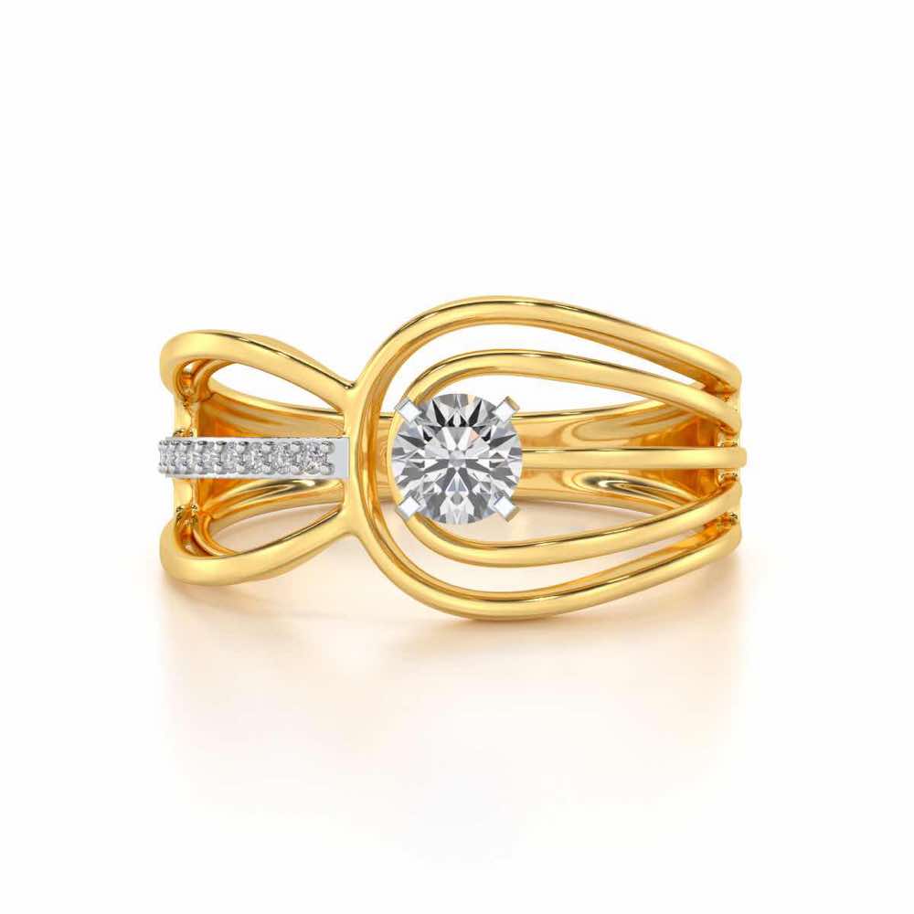 Sanchita Solitaire Ring - Yellow Gold - Image 4