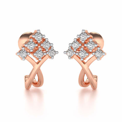Sapling Silver Bali Earrings - Rose Gold - Image 1