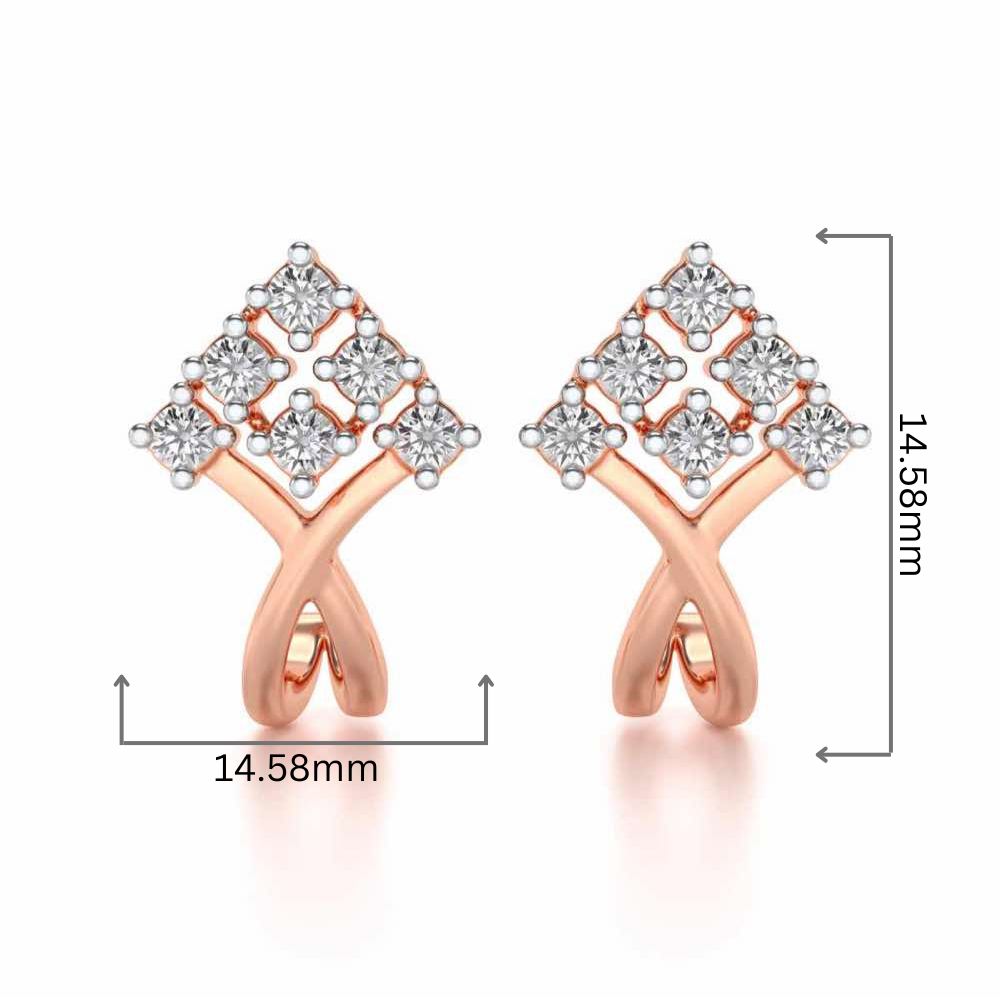 Sapling Silver Bali Earrings - Rose Gold - Image 2