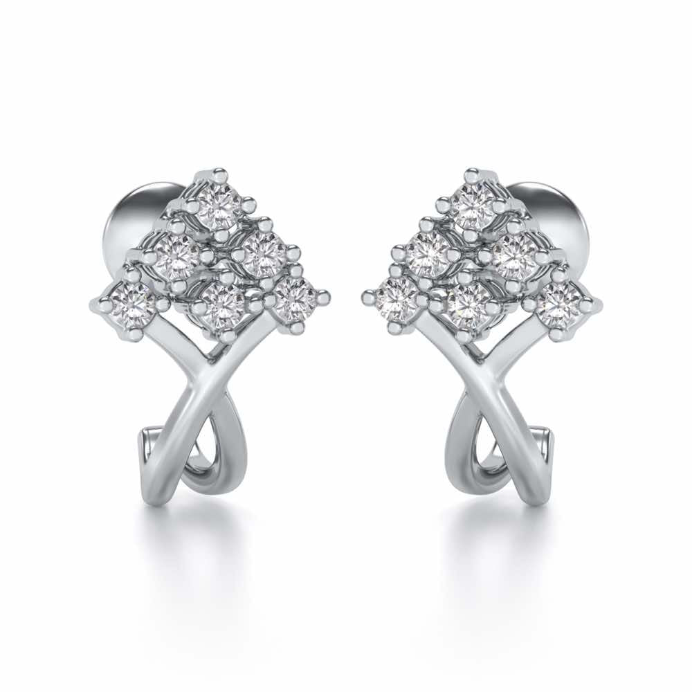 Sapling Silver Bali Earrings - White Gold - Image 1