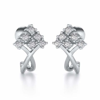 Sapling Silver Bali Earrings - White Gold - Image 1