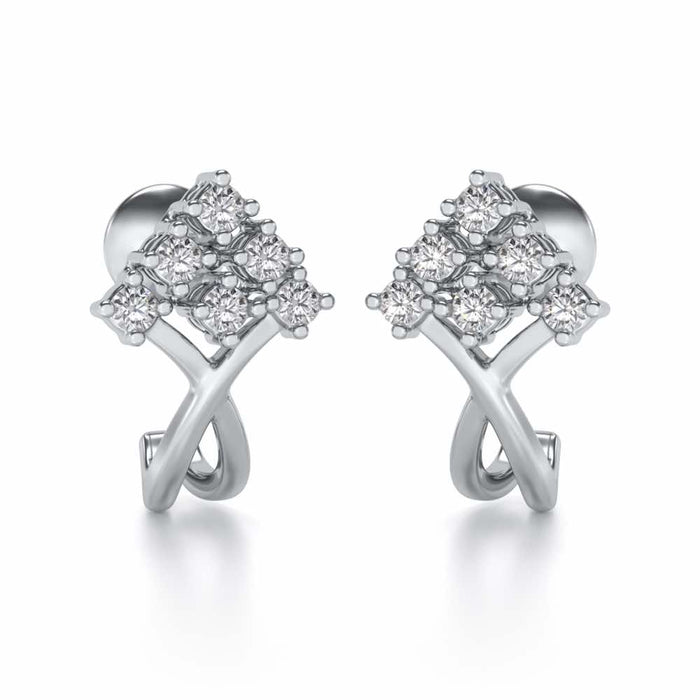 Sapling Silver Bali Earrings - White Gold - Image 1