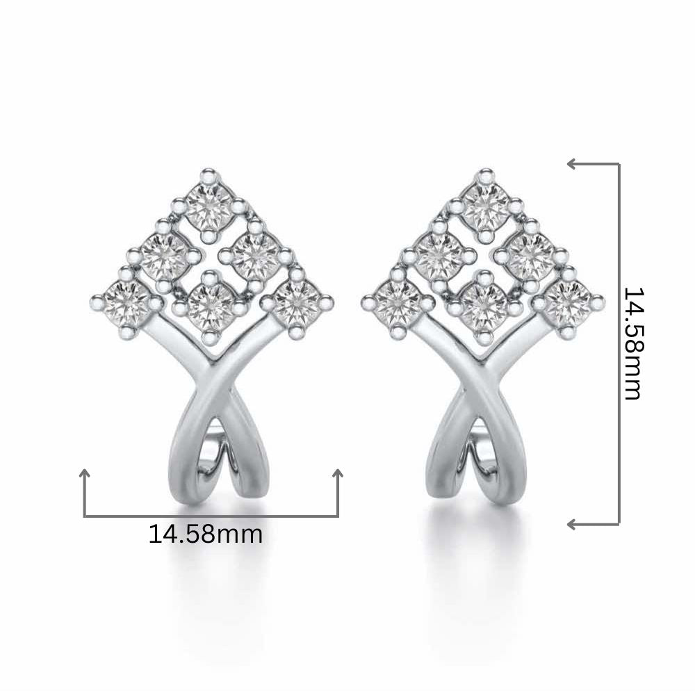 Sapling Silver Bali Earrings - White Gold - Image 2
