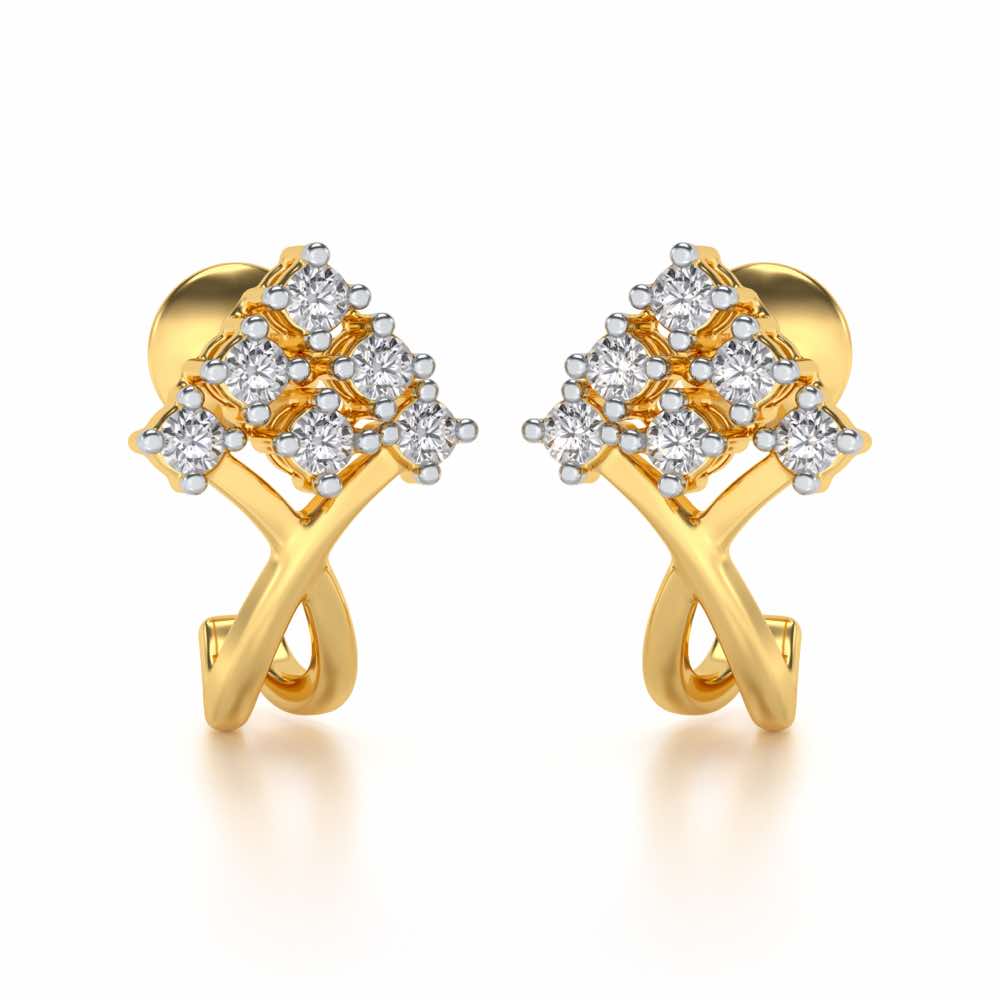 Sapling Silver Bali Earrings - Yellow Gold - Image 1