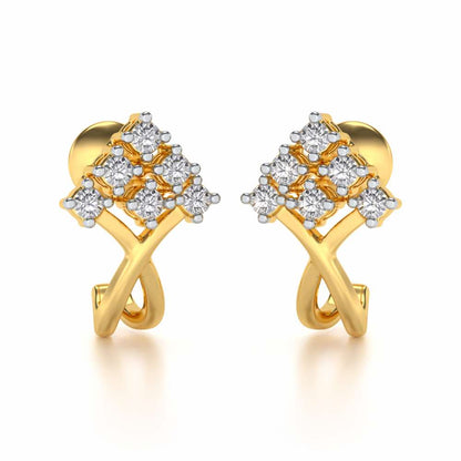 Sapling Silver Bali Earrings - Yellow Gold - Image 1