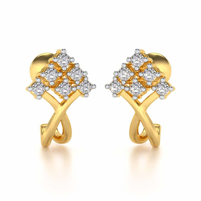 Sapling Silver Bali Earrings - Yellow Gold - Image 1