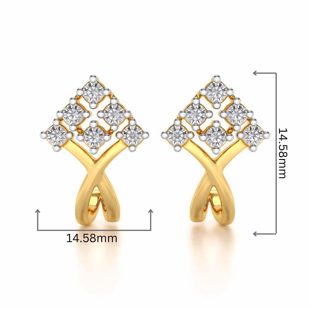 Sapling Silver Bali Earrings - Yellow Gold - Image 2