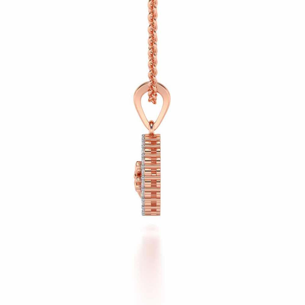Sapling Silver Pendant - Rose Gold - Image 3