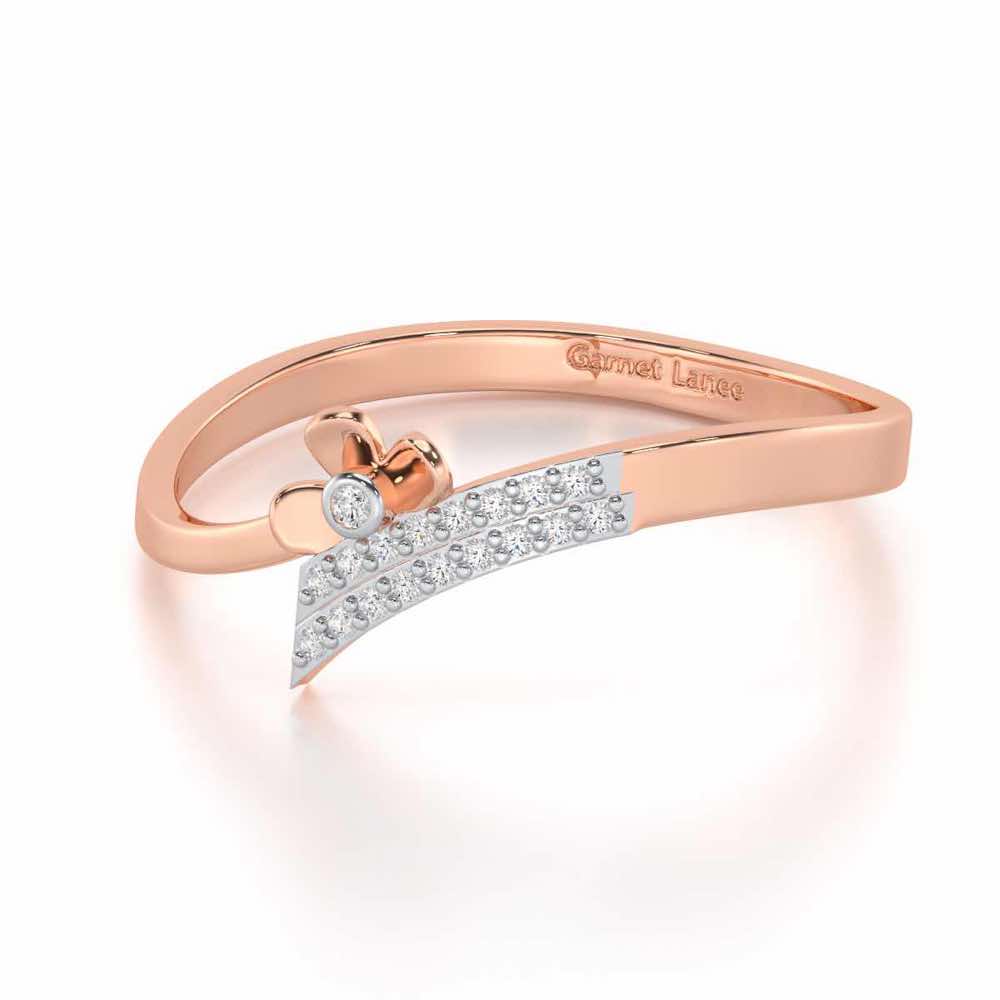 Sapphire Sensation Silver Ring - Rose Gold - Image 2