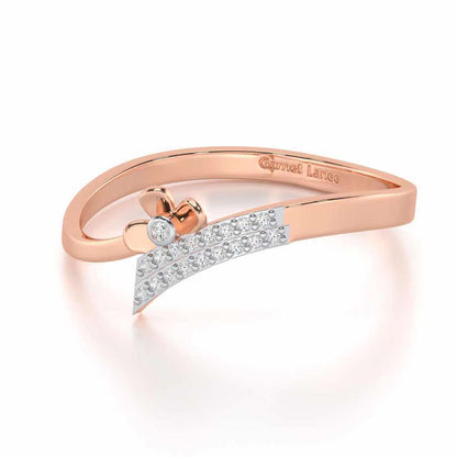 Sapphire Sensation Silver Ring - Rose Gold - Image 2
