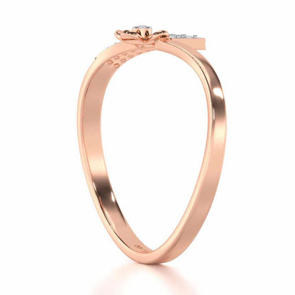 Sapphire Sensation Silver Ring - Rose Gold - Image 3