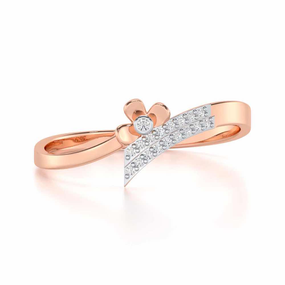 Sapphire Sensation Silver Ring - Rose Gold - Image 4