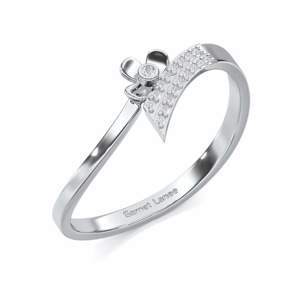 Sapphire Sensation Silver Ring - White Gold - Image 1