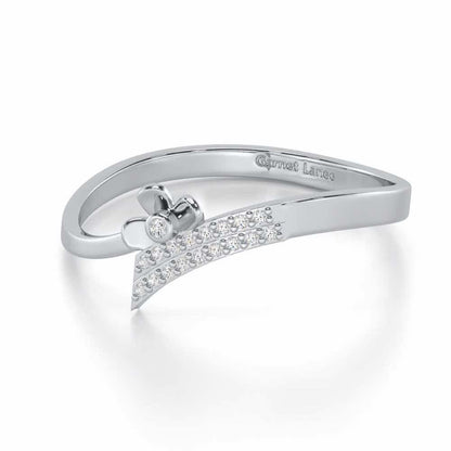 Sapphire Sensation Silver Ring - White Gold - Image 2