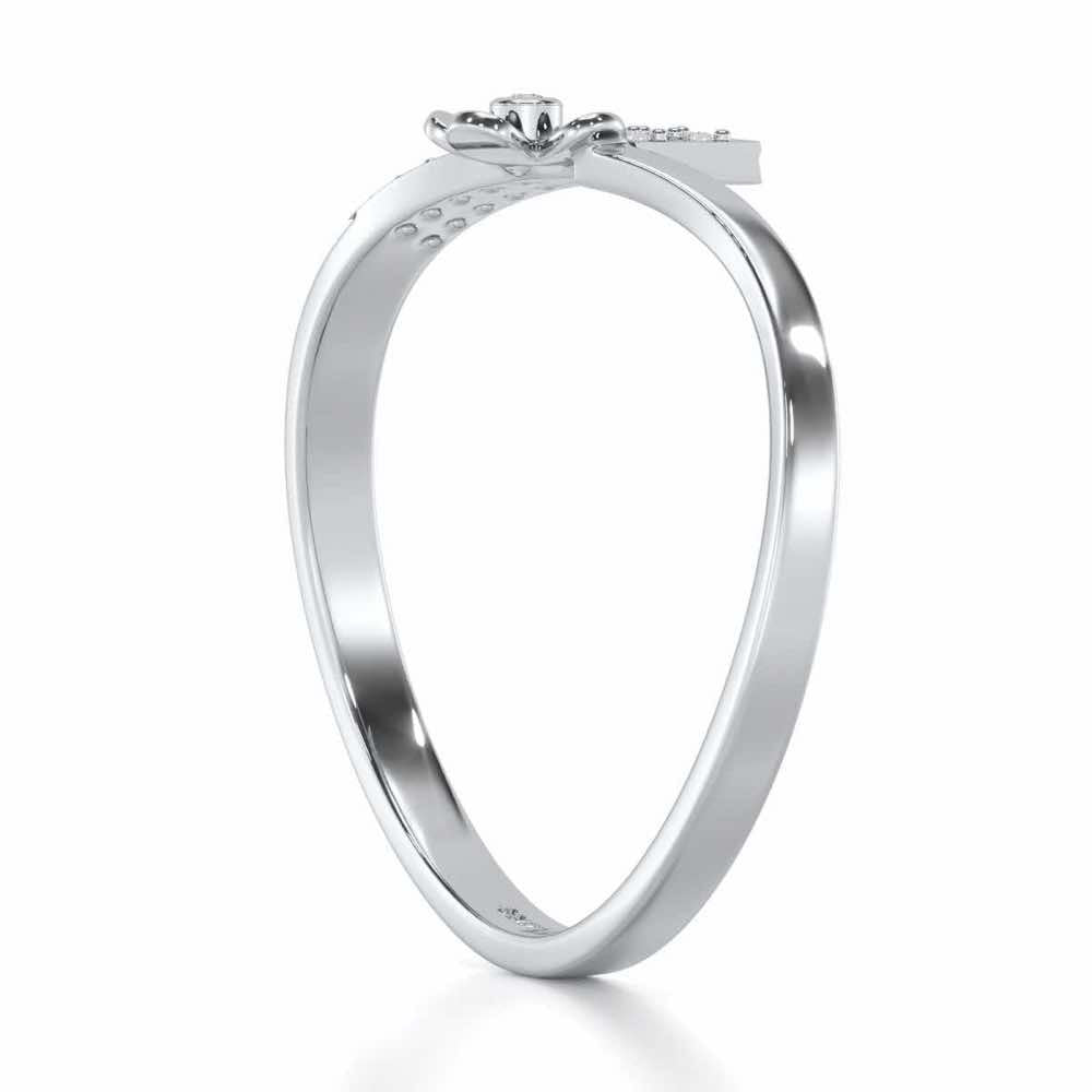 Sapphire Sensation Silver Ring - White Gold - Image 3