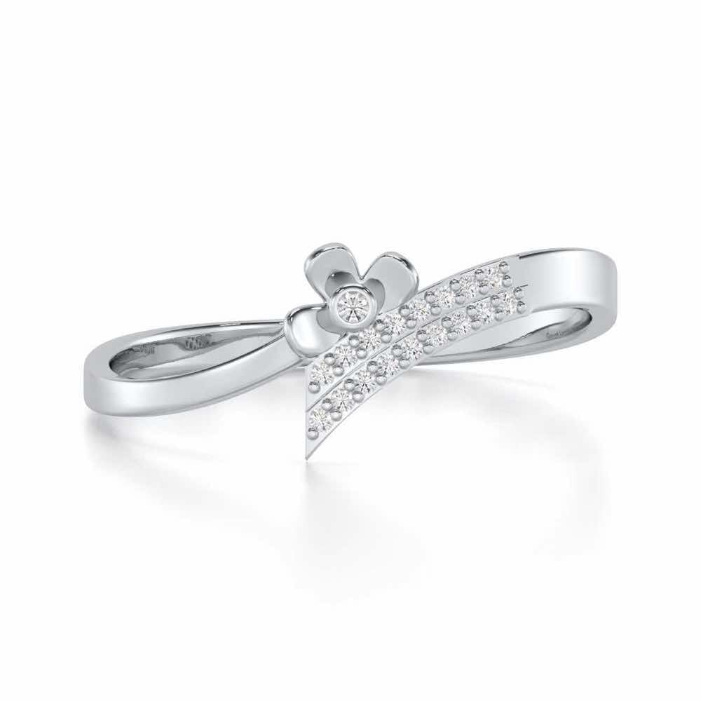 Sapphire Sensation Silver Ring - White Gold - Image 4