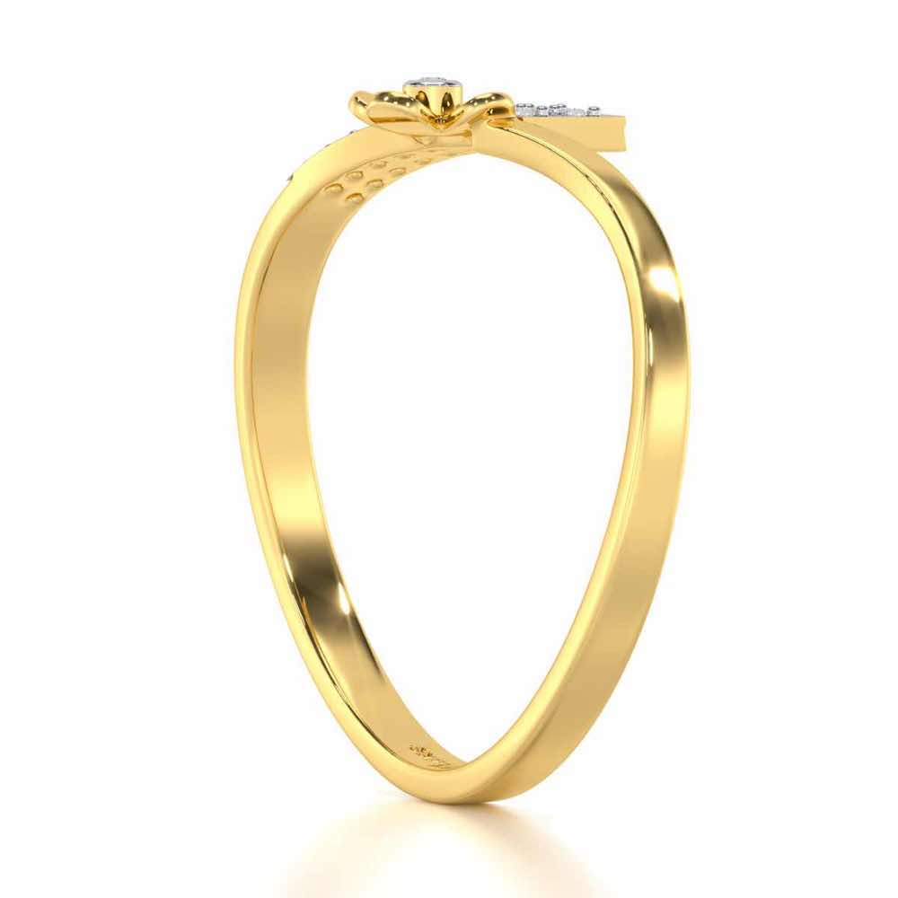 Sapphire Sensation Silver Ring - Yellow Gold - Image 3