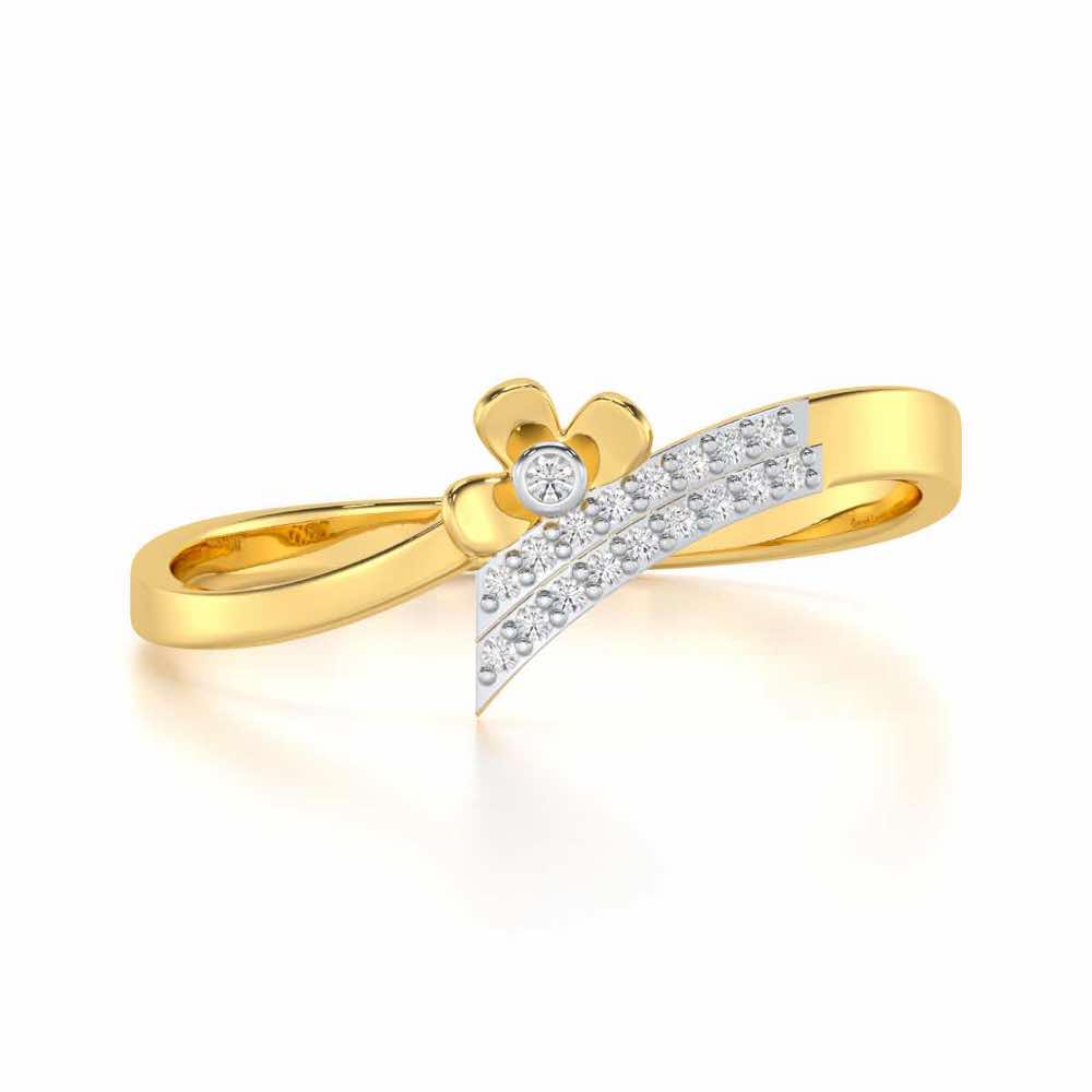 Sapphire Sensation Silver Ring - Yellow Gold - Image 4