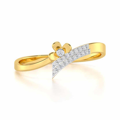 Sapphire Sensation Silver Ring - Yellow Gold - Image 4
