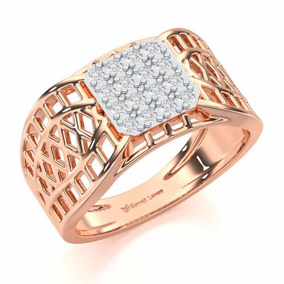 Sarankar Silver Ring For Men - Rose Gold - Image 1