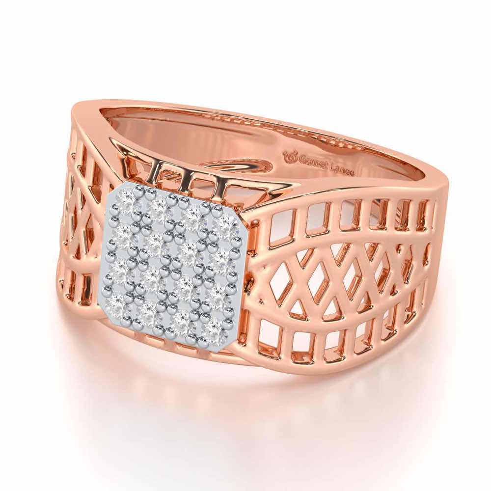 Sarankar Silver Ring For Men - Rose Gold - Image 2