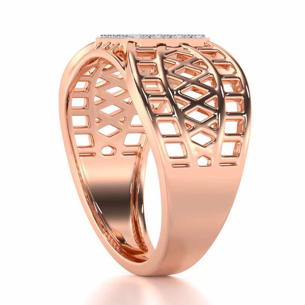 Sarankar Silver Ring For Men - Rose Gold - Image 3
