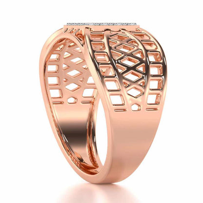 Sarankar Silver Ring For Men - Rose Gold - Image 3