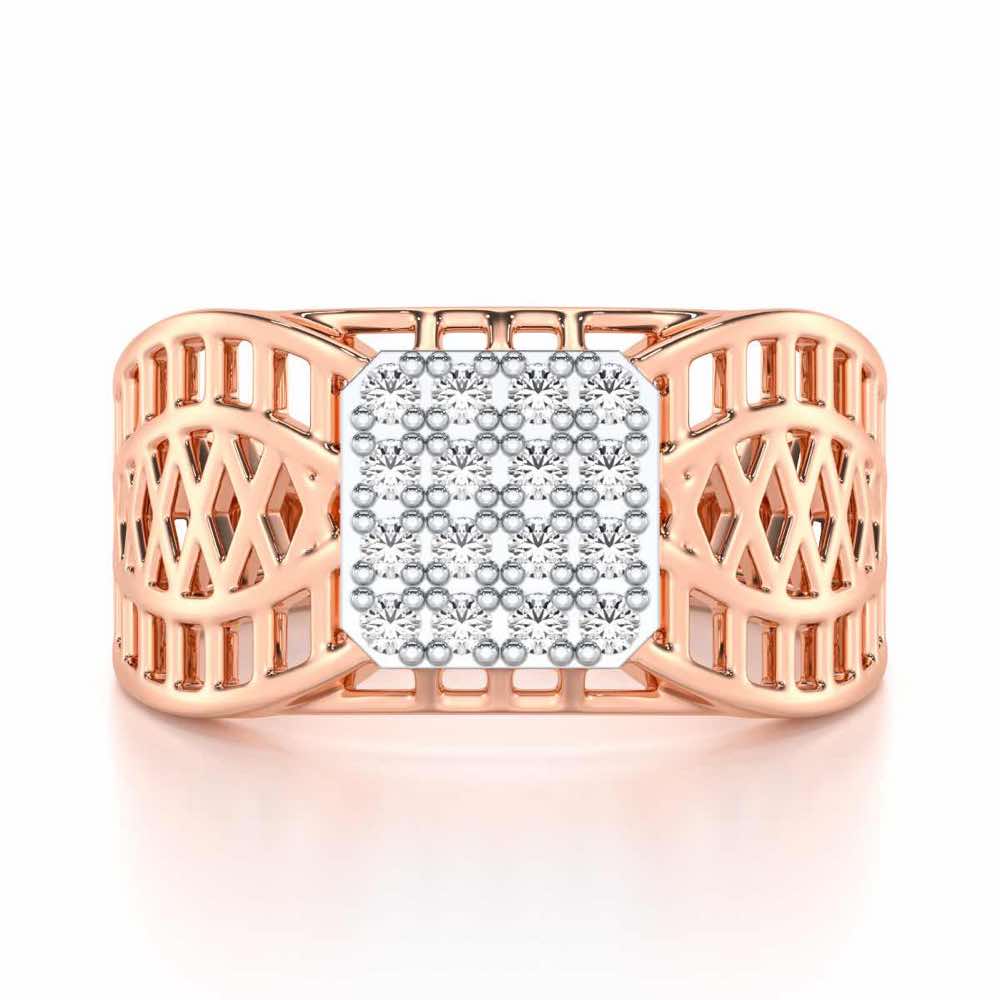 Sarankar Silver Ring For Men - Rose Gold - Image 4
