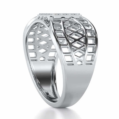 Sarankar Silver Ring For Men - White Gold - Image 3