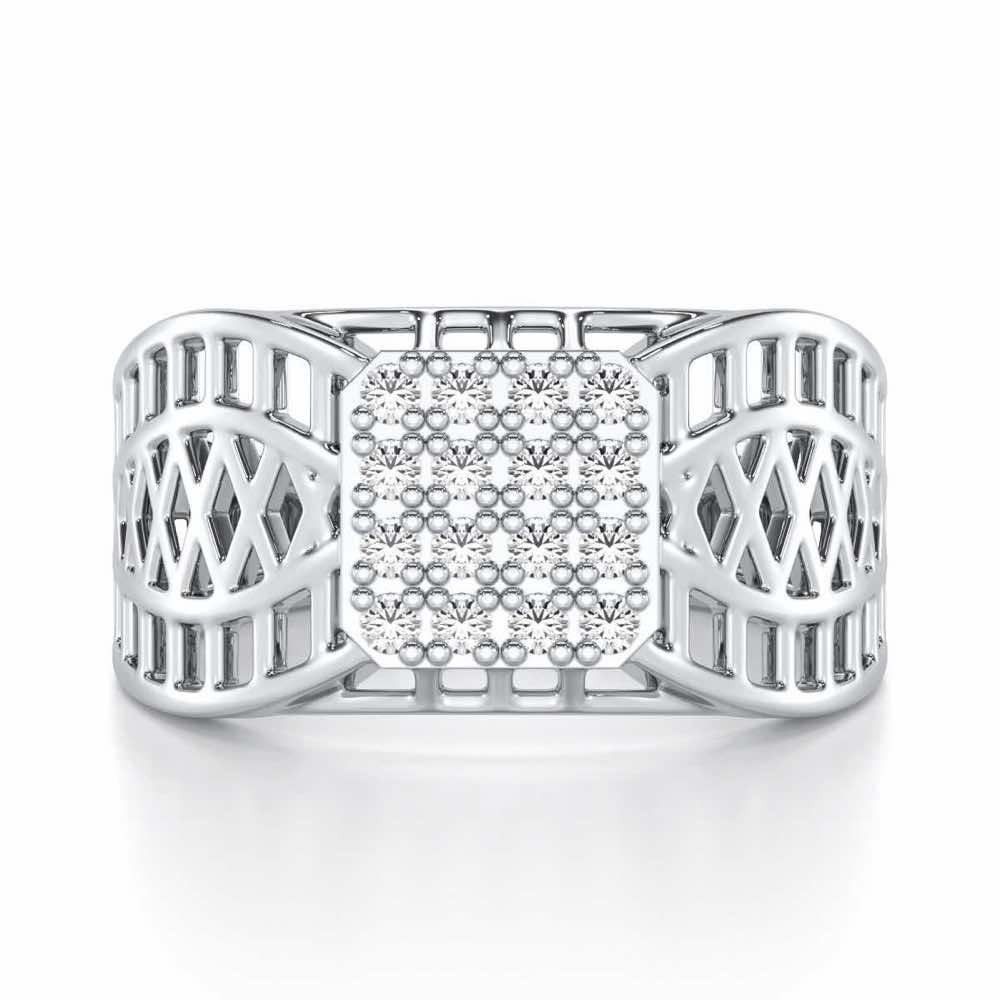 Sarankar Silver Ring For Men - White Gold - Image 4