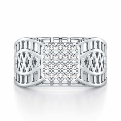 Sarankar Silver Ring For Men - White Gold - Image 4