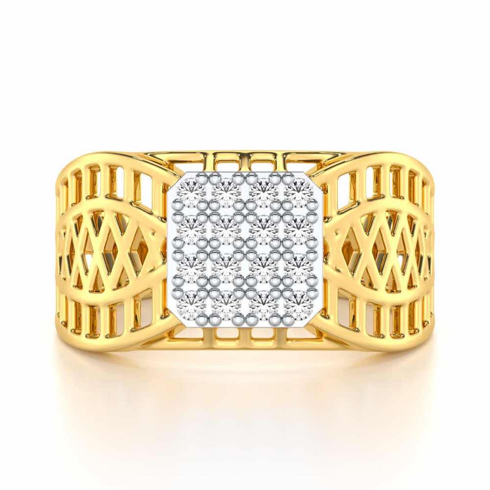 Sarankar Silver Ring For Men - Yellow Gold - Image 4