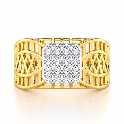 Sarankar Silver Ring For Men - Yellow Gold - Image 4