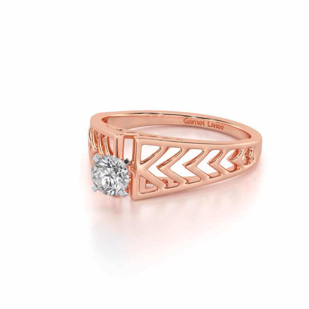 Saranshi Solitaire Ring - Rose Gold - Image 2