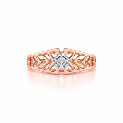 Saranshi Solitaire Ring - Rose Gold - Image 4