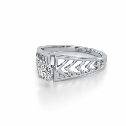 Saranshi Solitaire Ring - White Gold - Image 2