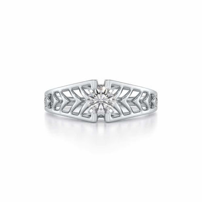Saranshi Solitaire Ring - White Gold - Image 4