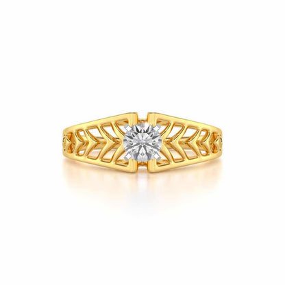 Saranshi Solitaire Ring - Yellow Gold - Image 4