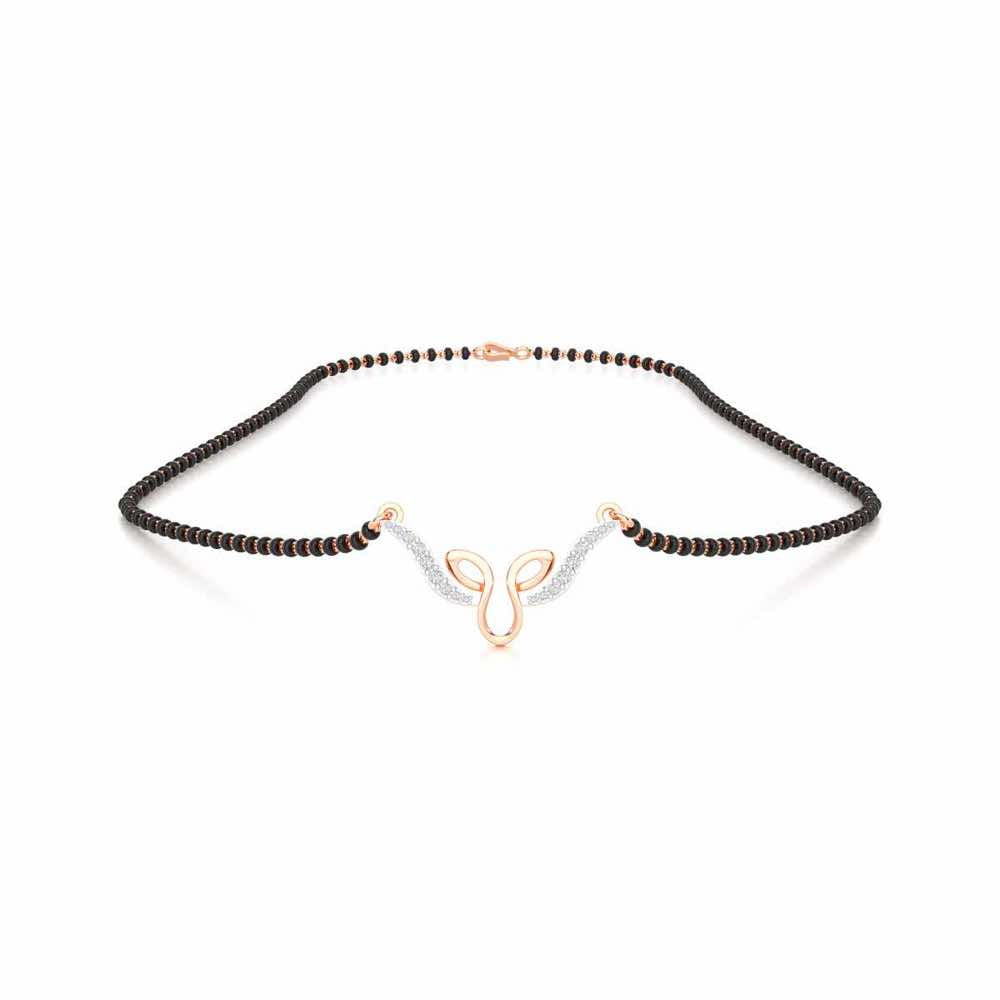 Saubhagya Ratna Silver Mangalsutra - Rose Gold - Image 3
