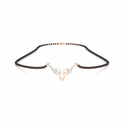 Saubhagya Ratna Silver Mangalsutra - Rose Gold - Image 3