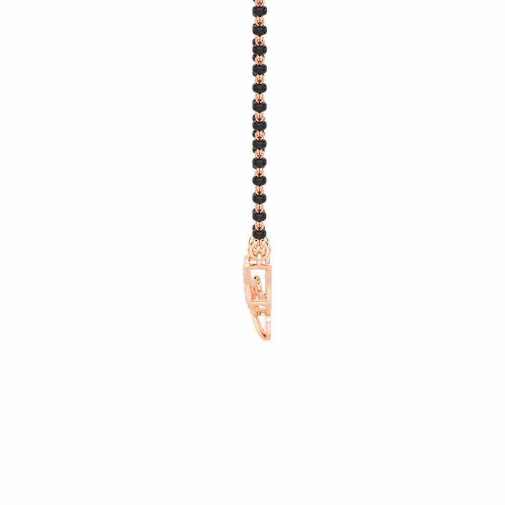 Saubhagya Ratna Silver Mangalsutra - Rose Gold - Image 4