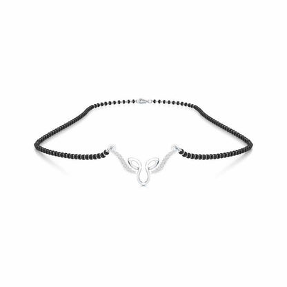 Saubhagya Ratna Silver Mangalsutra - White Gold - Image 3