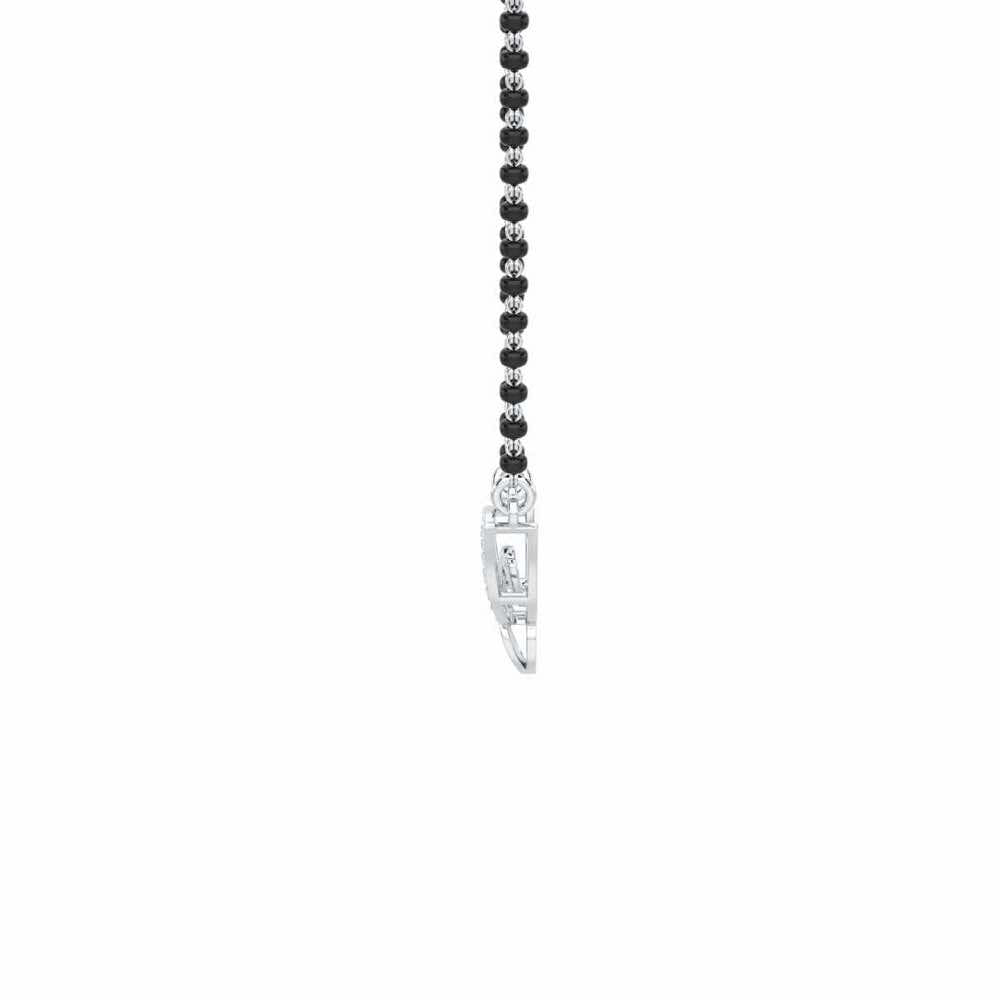 Saubhagya Ratna Silver Mangalsutra - White Gold - Image 4