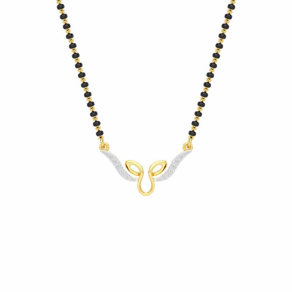 Saubhagya Ratna Silver Mangalsutra - Yellow Gold - Image 1