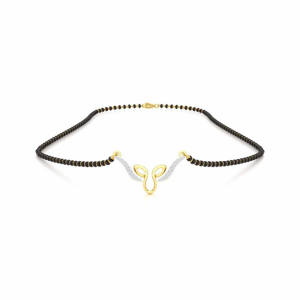 Saubhagya Ratna Silver Mangalsutra - Yellow Gold - Image 3