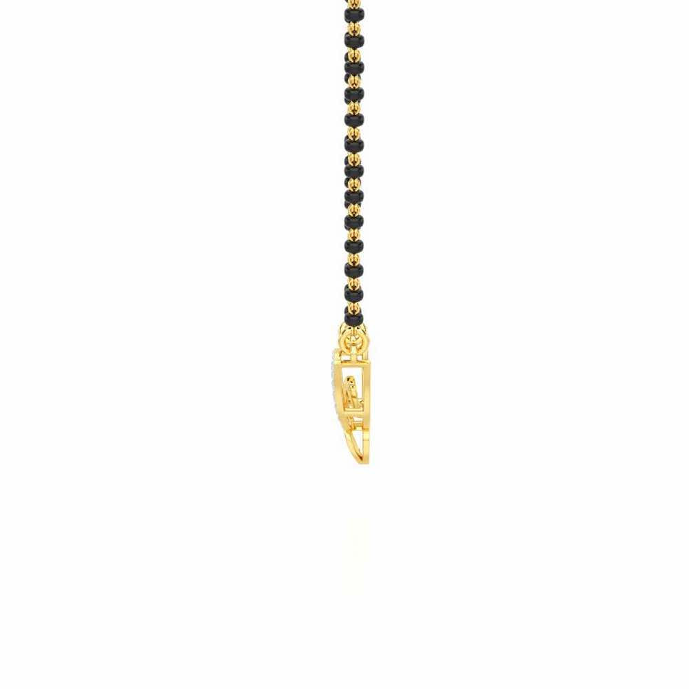 Saubhagya Ratna Silver Mangalsutra - Yellow Gold - Image 4