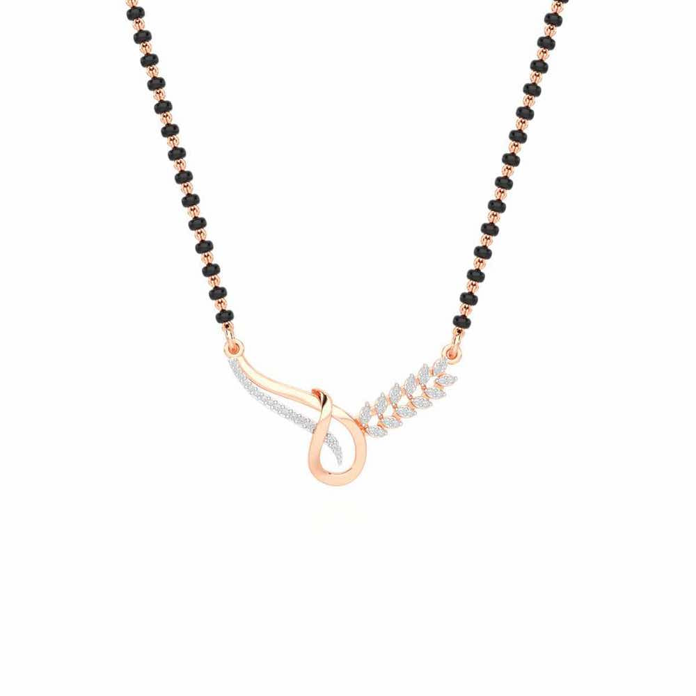Saubhagya Shringar Silver Mangalsutra - Rose Gold - Image 1
