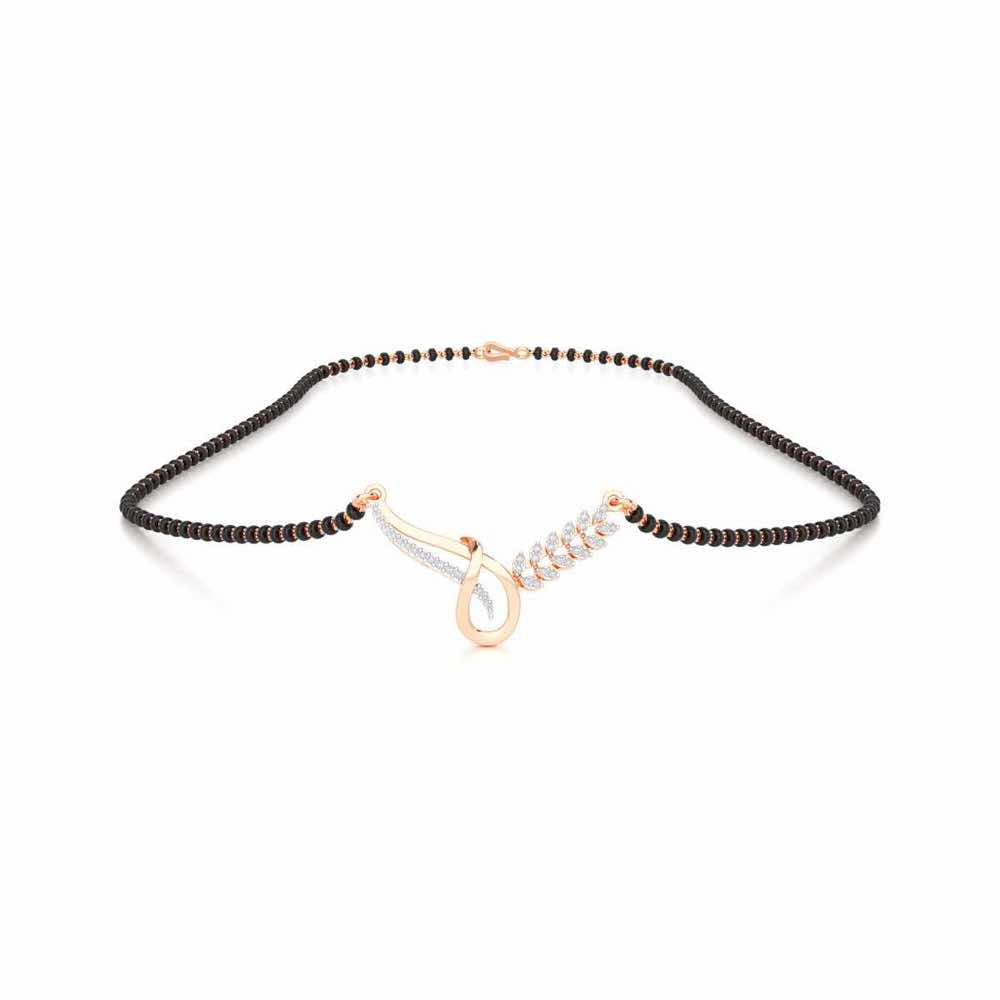 Saubhagya Shringar Silver Mangalsutra - Rose Gold - Image 3